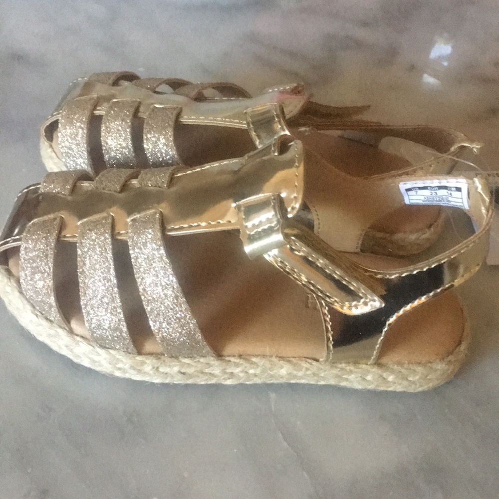 NEW gold sandals 7 - Picture 2 of 2